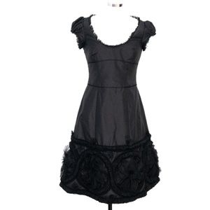 Badgley Mischka. 90s vintage silk cocktail dress.